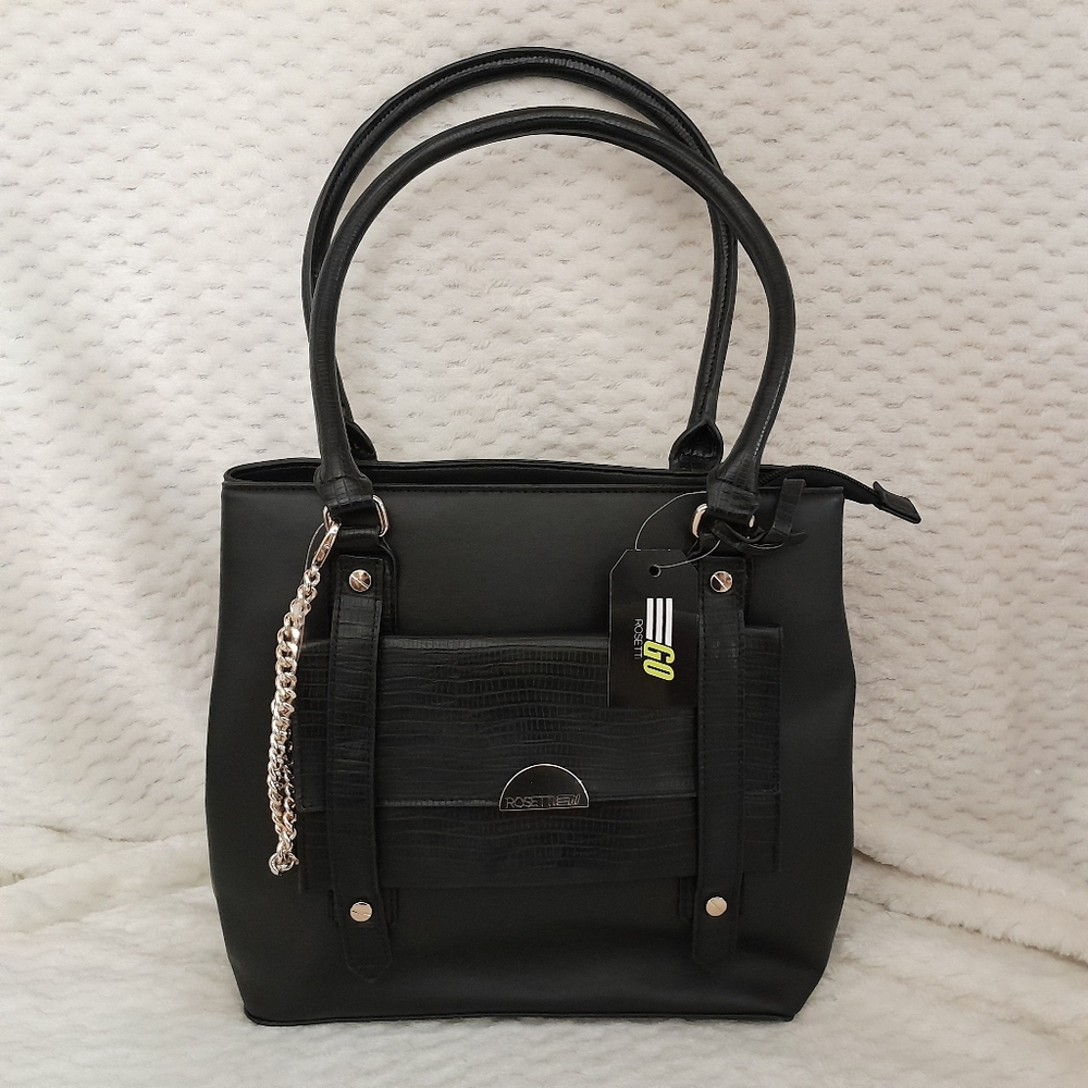 Rosetti Go Black Satchel Handbag